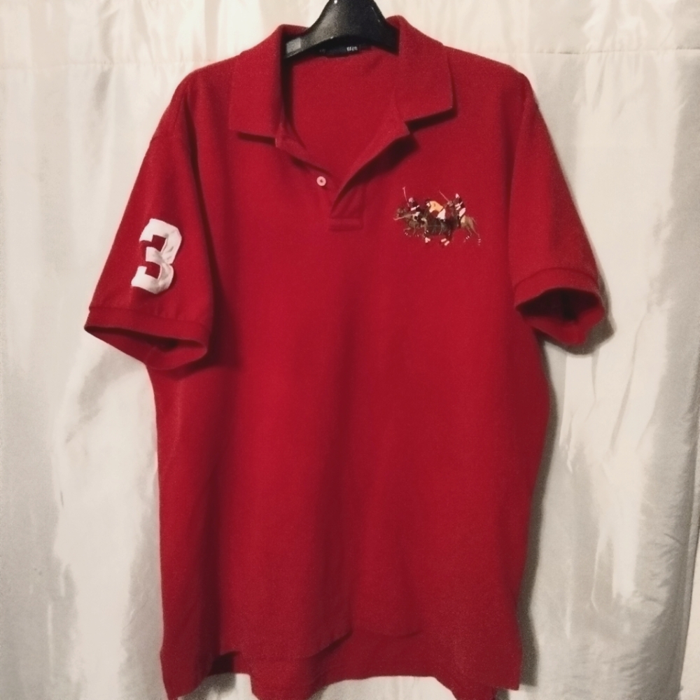 Vintage Rare Polo Ralph Lauren #3 Big Jockey Riders 3 Pony Color Embroidered L
